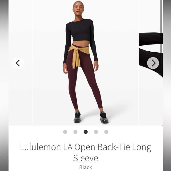 Lululemon LA open back tie long sleeve - Picture 2 of 5